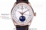 Perfect Replica Swiss Grade Rolex Cellini 50535 White Moonphase Dial Rose Gold Bezel 39mm Watch